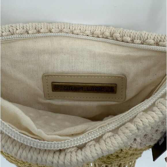NWT STREET LEVEL Macreme Crossbody Crossbody Fringe Bag Boho Purse‎ - Picture 4 of 6